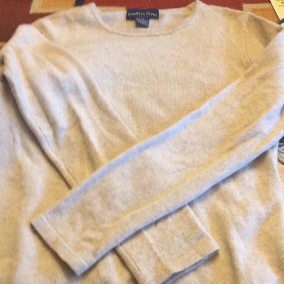 Charter club 100% cashmere p/s tan long sleeve. - Picture 6 of 10
